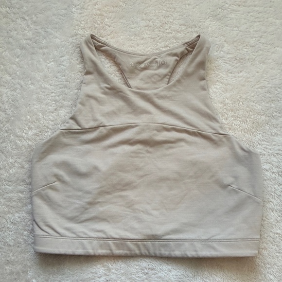 Outdoor Voices Tops - Outdoor Voices Taupe Crop Top